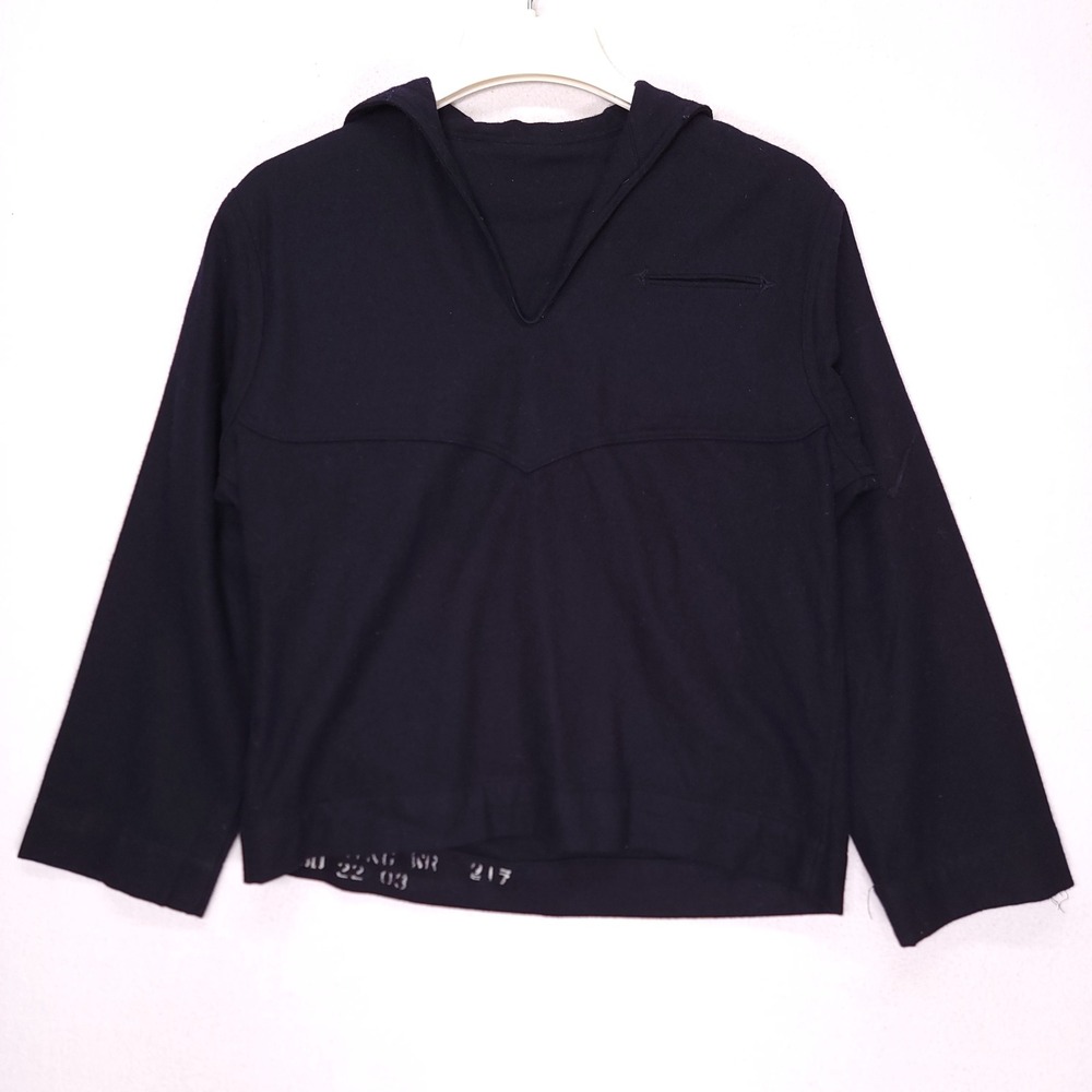 Vintage US Navy Wool Sailor Jumper Blue Undress Shirt 40R So-Sew Styles 1971